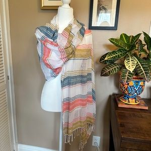 Welana Fair Trade Ethiopian Cotton Bale Shawl - EUC!